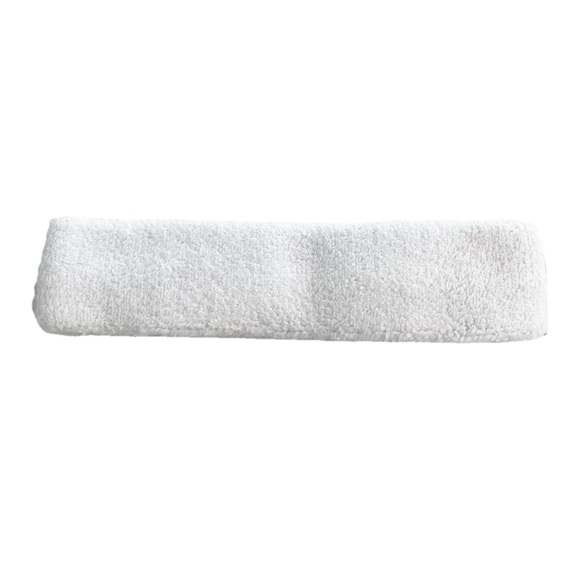 Nike Headband White Terry Cloth Sweatband Swoosh Logo Sports Gym Running Tennis - Picture 2 of 2